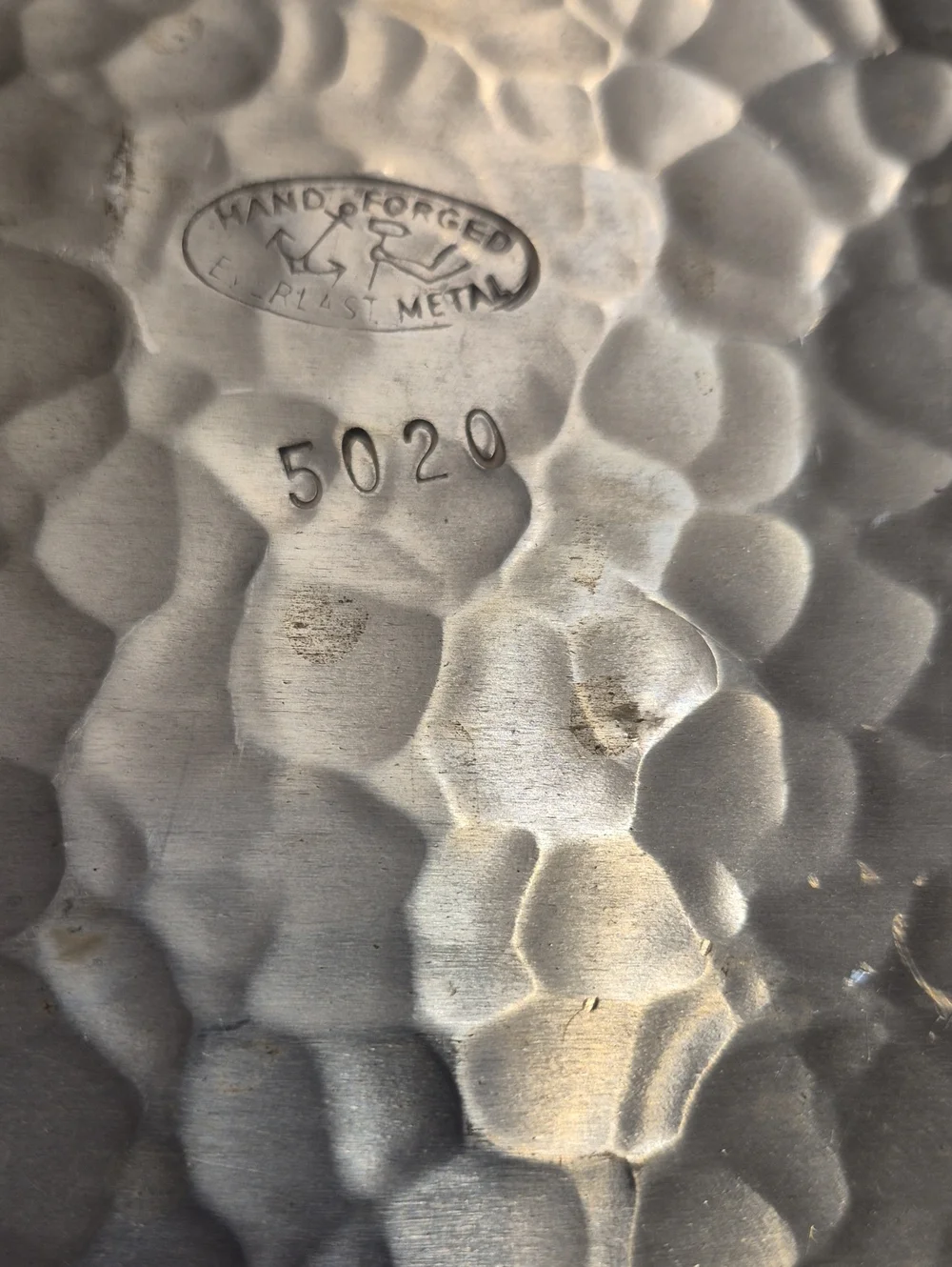 Antique Hand Forged, Everlast Metal,Decorative Silver Floral Metal Tray - Silver